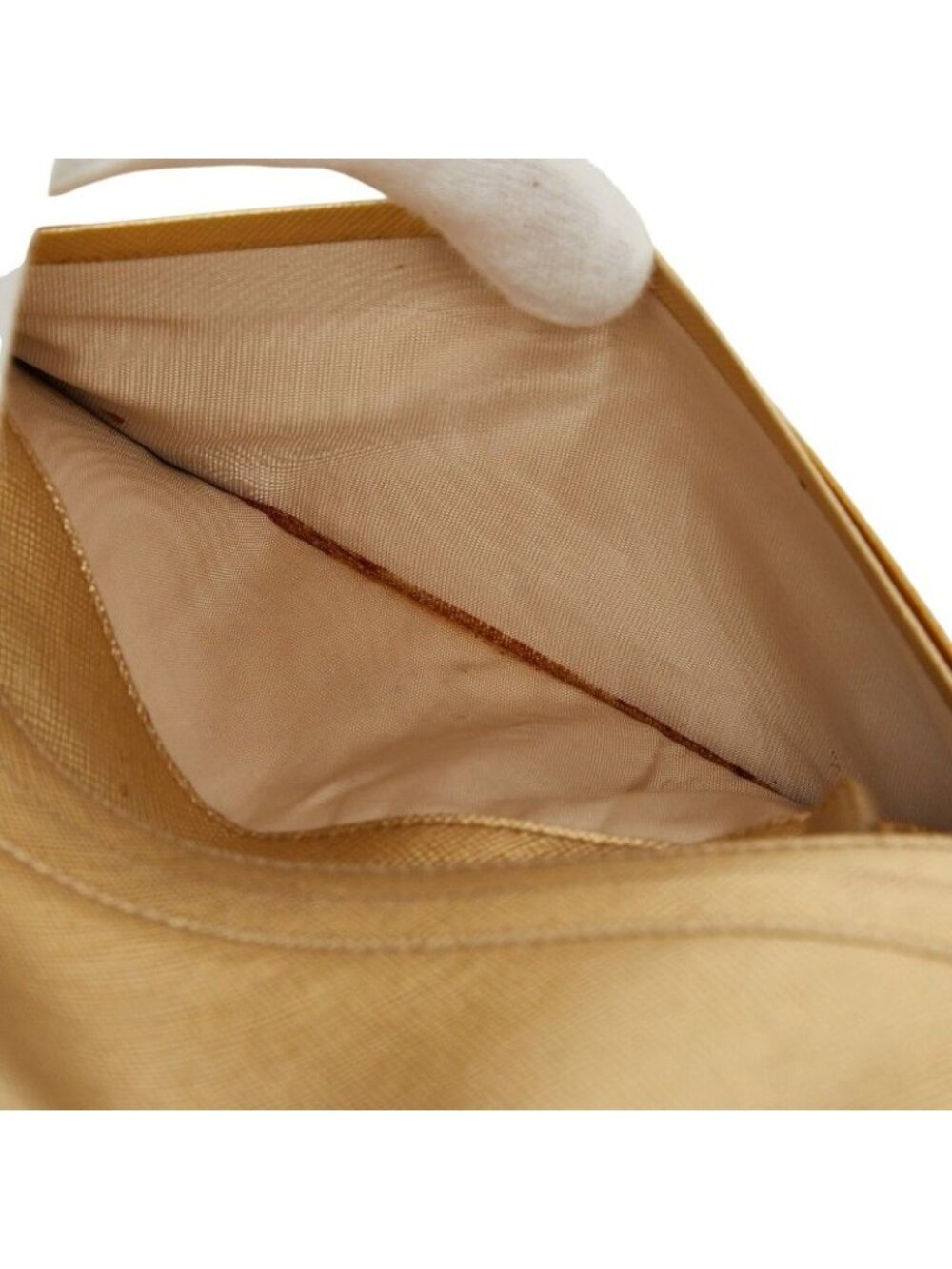 ★SOLD★ Prada Wallet Gold Saffiano Leather - Picture 7 of 10